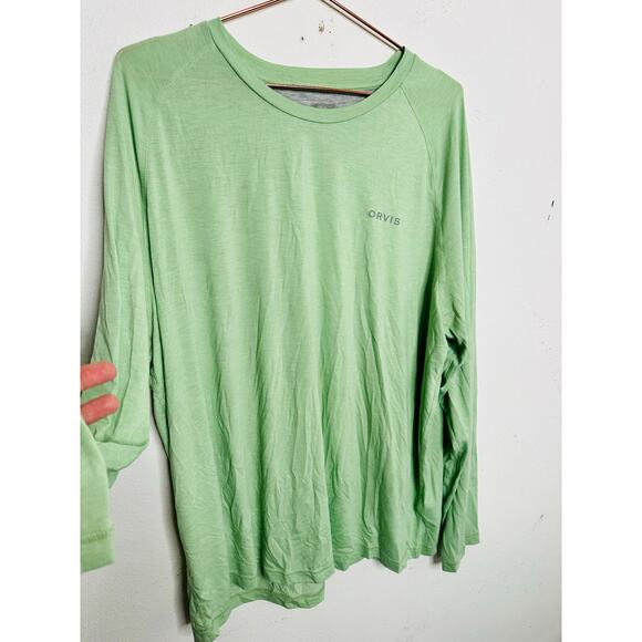 ORVIS Light Green DriCast Longsleeve Crewneck Technical Shirt size XXL - Picture 3 of 8
